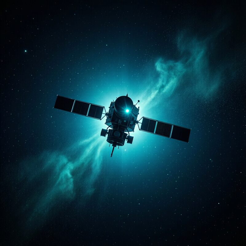 A lone survey probe drifting before an unmapped star